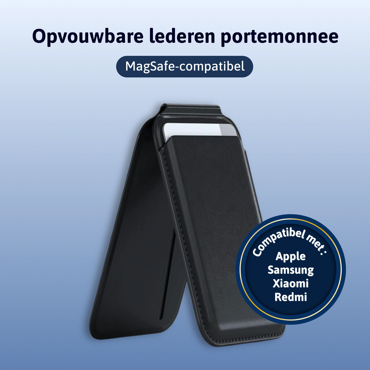 Opvouwbare lederen portemonnee