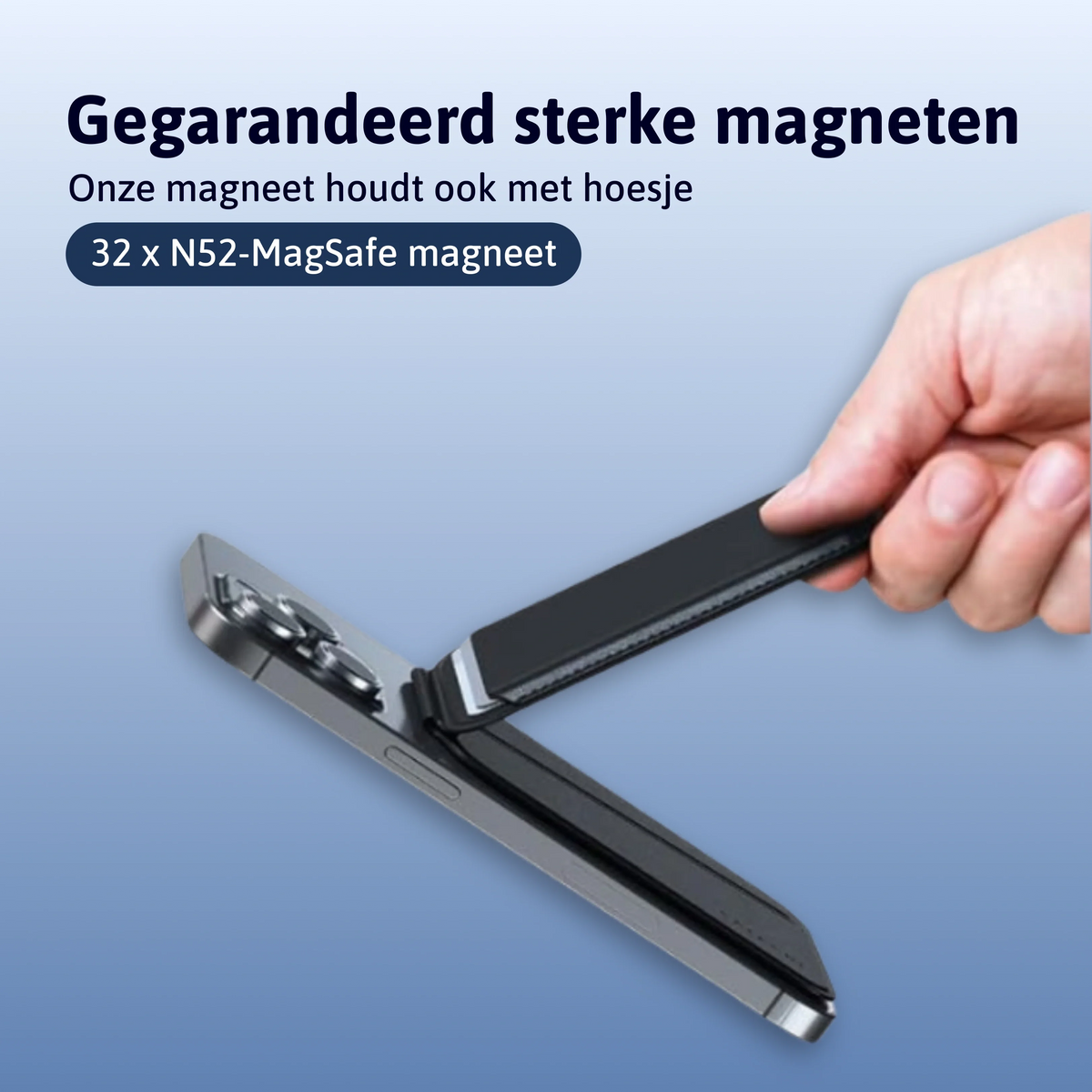 Opvouwbare lederen portemonnee