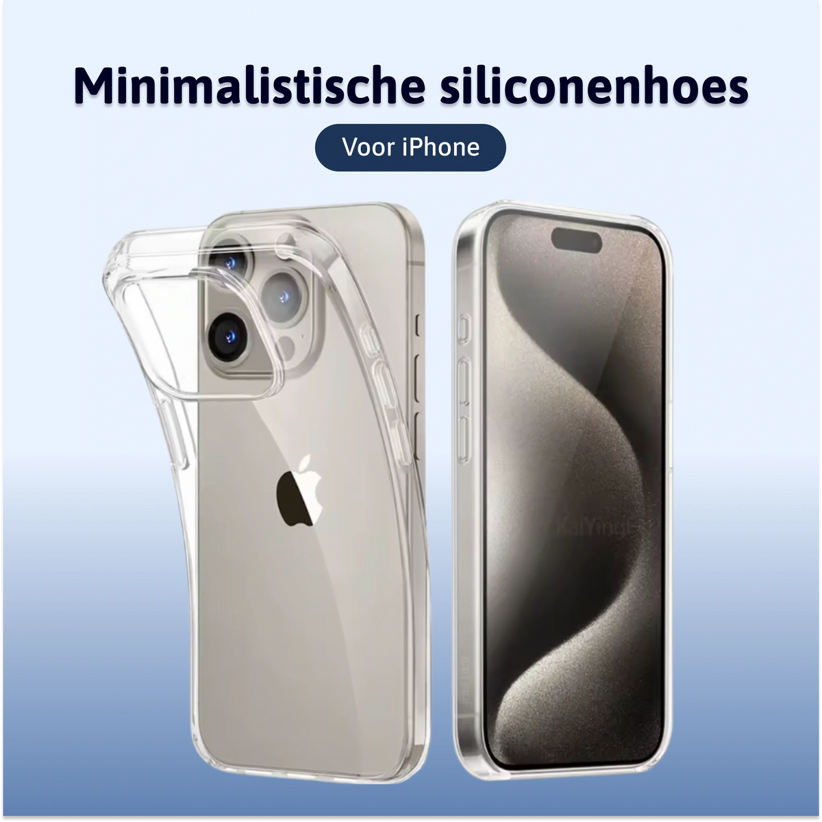 Minimalistische siliconenhoes