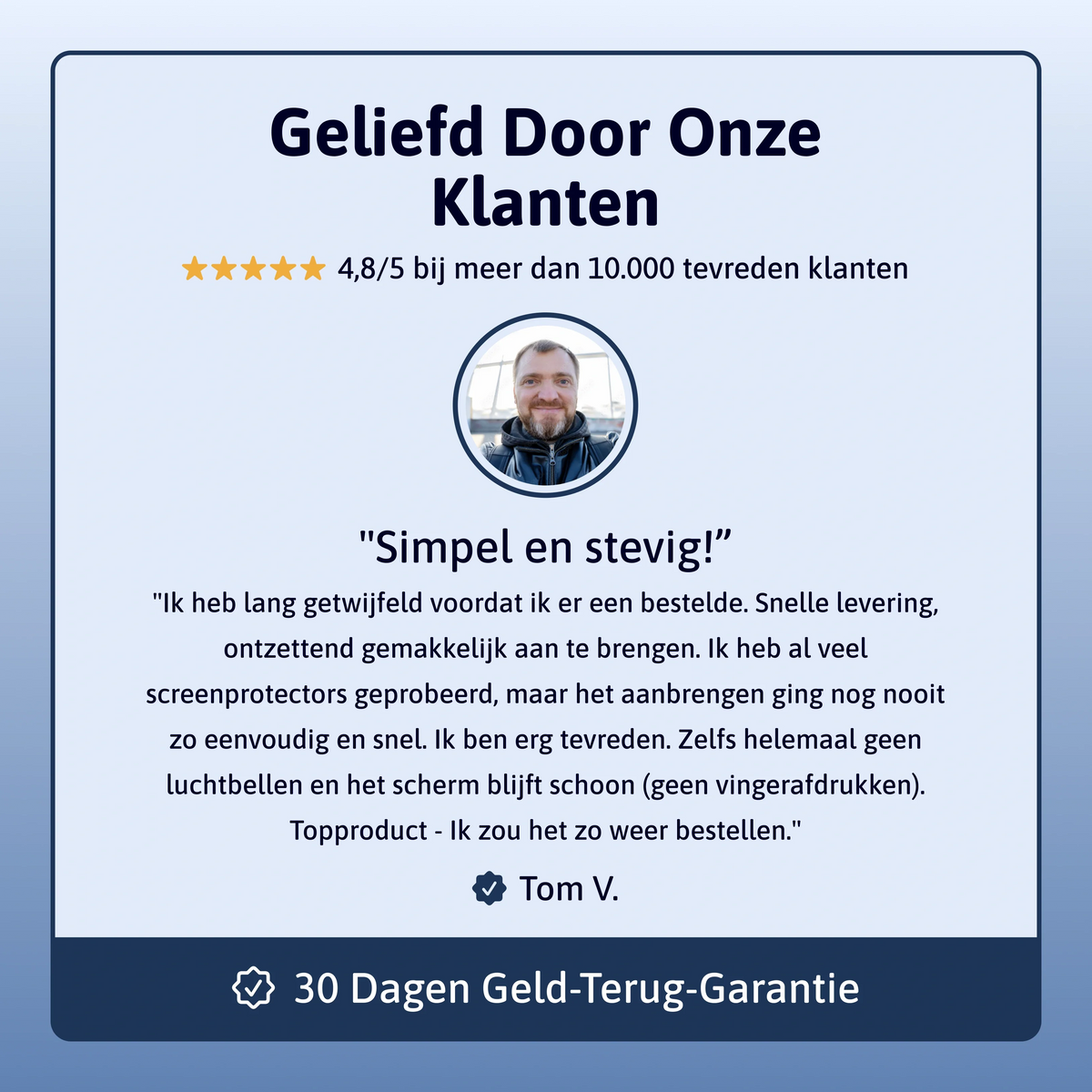 Stof- en Bubbelvrije Screen Protector - Samsung-S