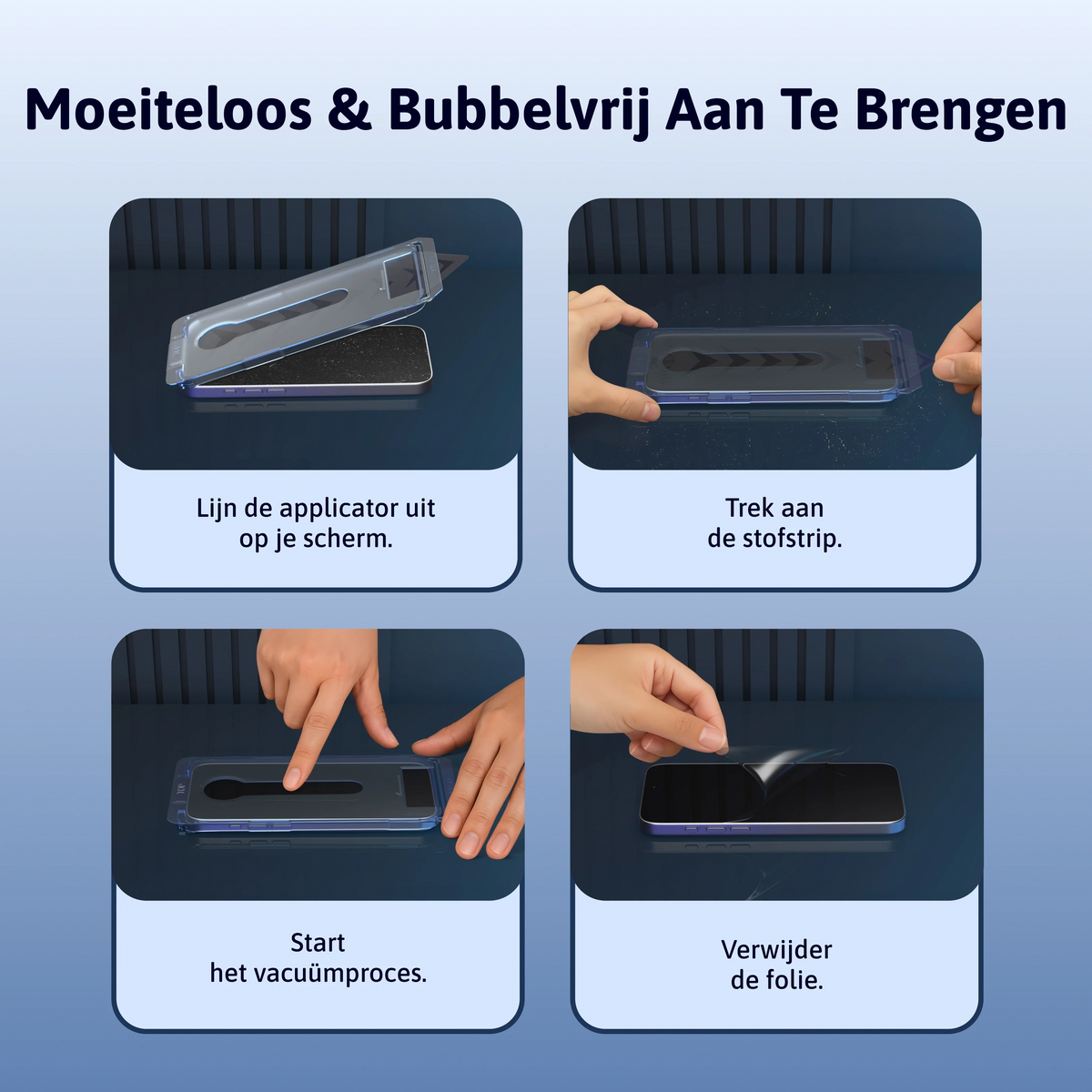 Stof- en Bubbelvrije Screen Protector - Samsung-A