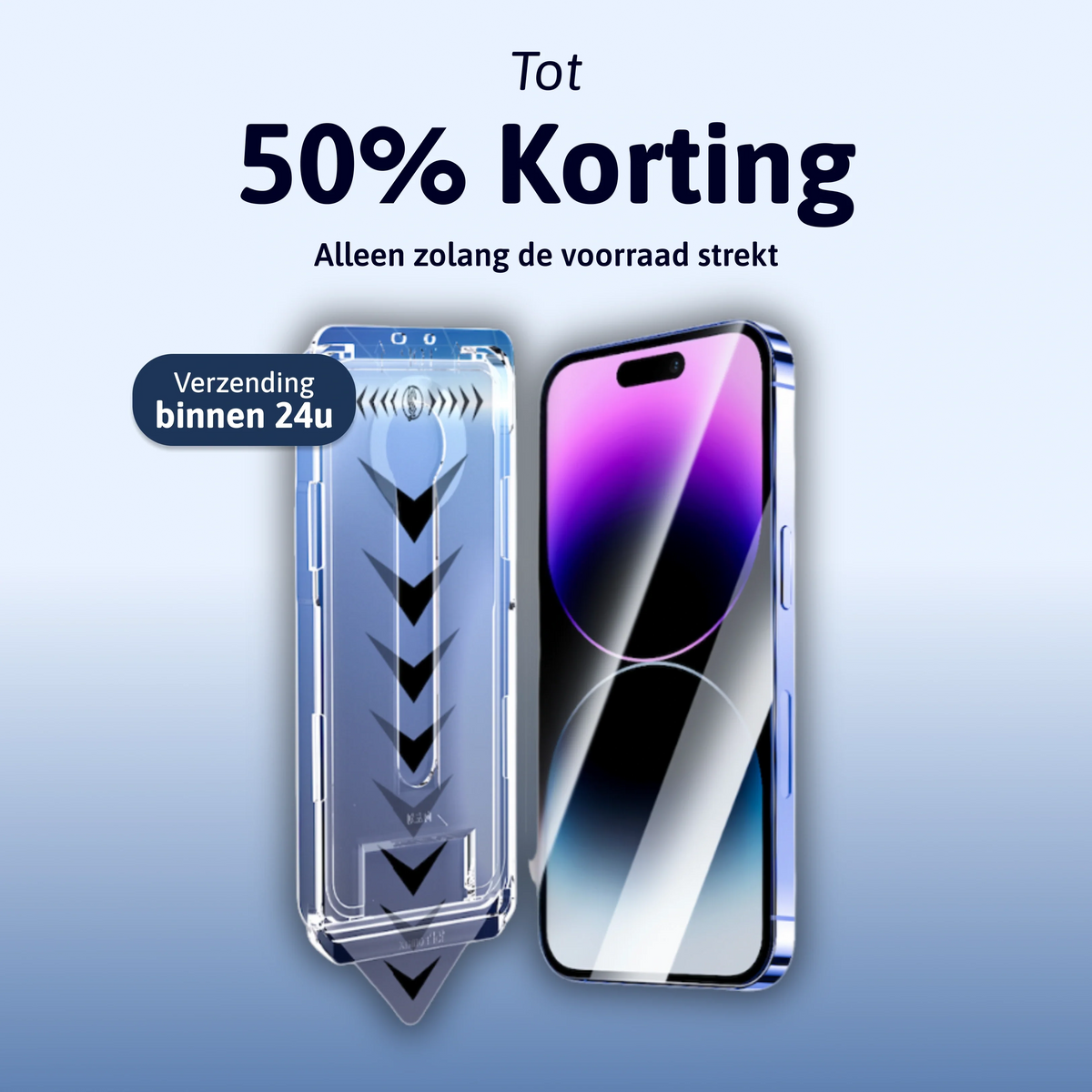 Stof- en Bubbelvrije Screen Protector - iPhone