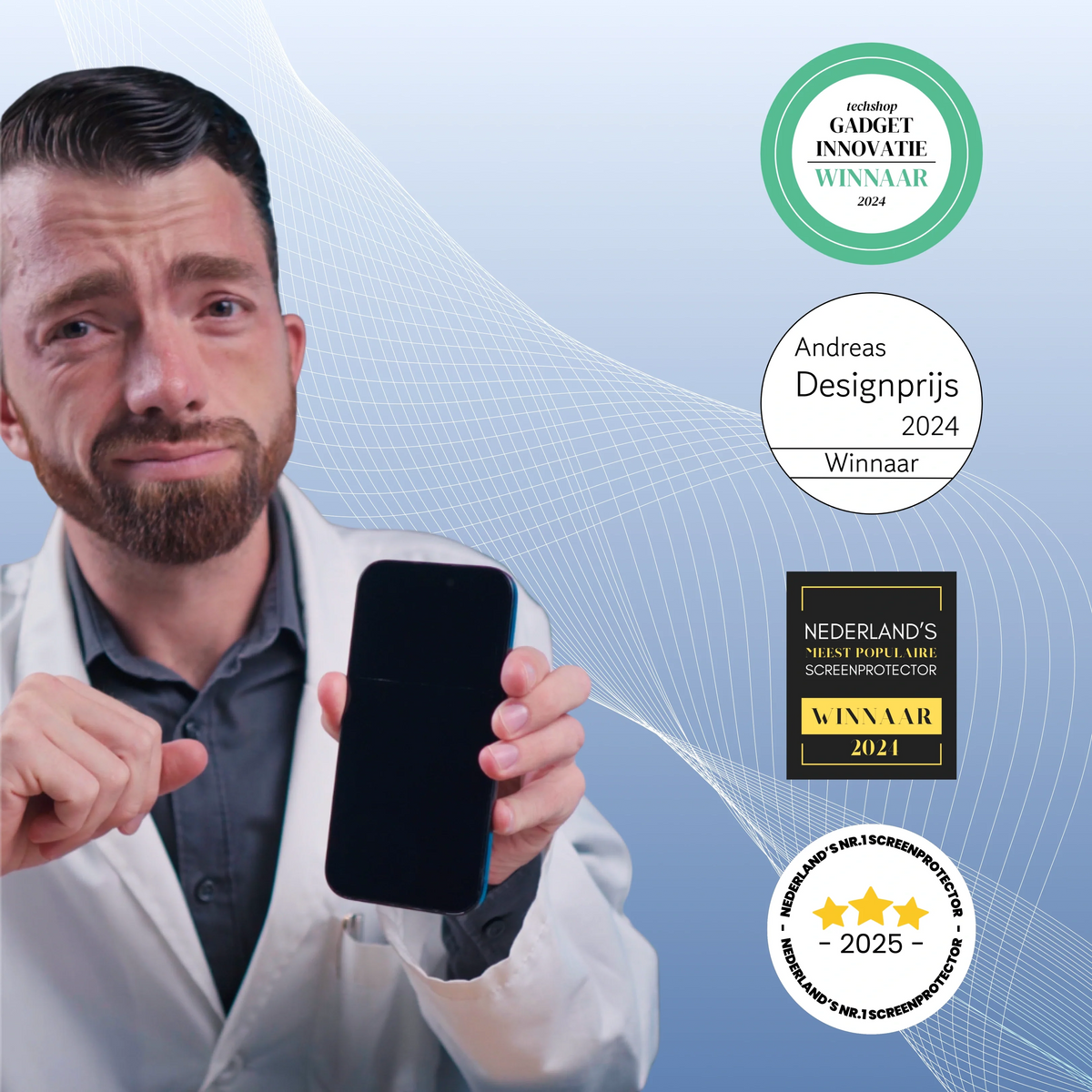 Stof- en Bubbelvrije Screen Protector - Samsung-S