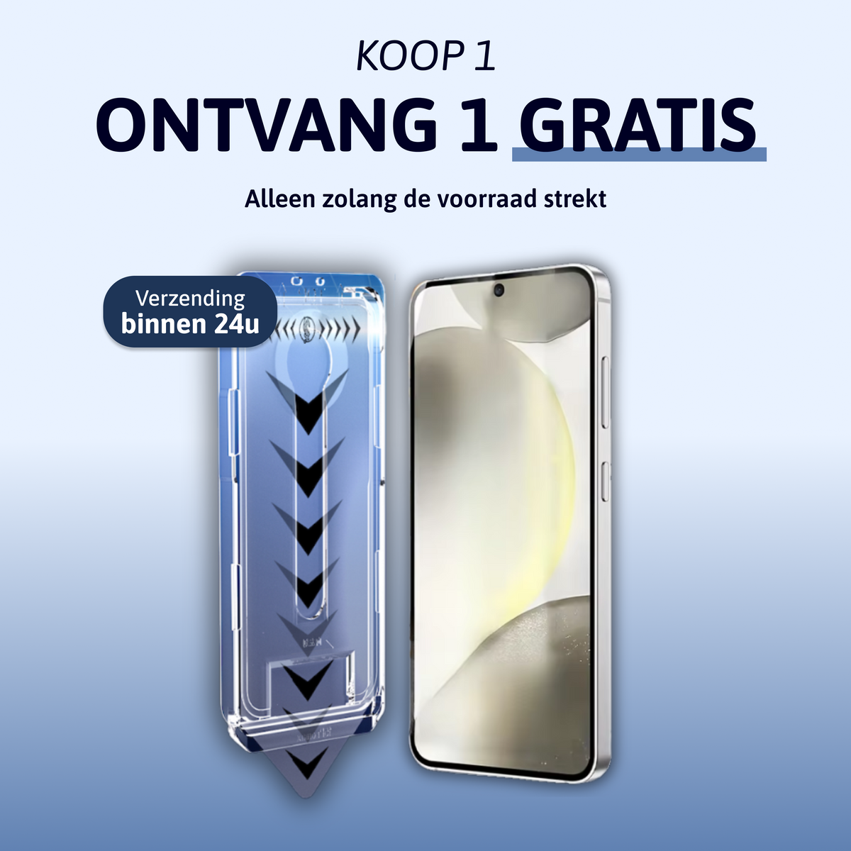 Stof- en Bubbelvrije Screen Protector - Samsung-S