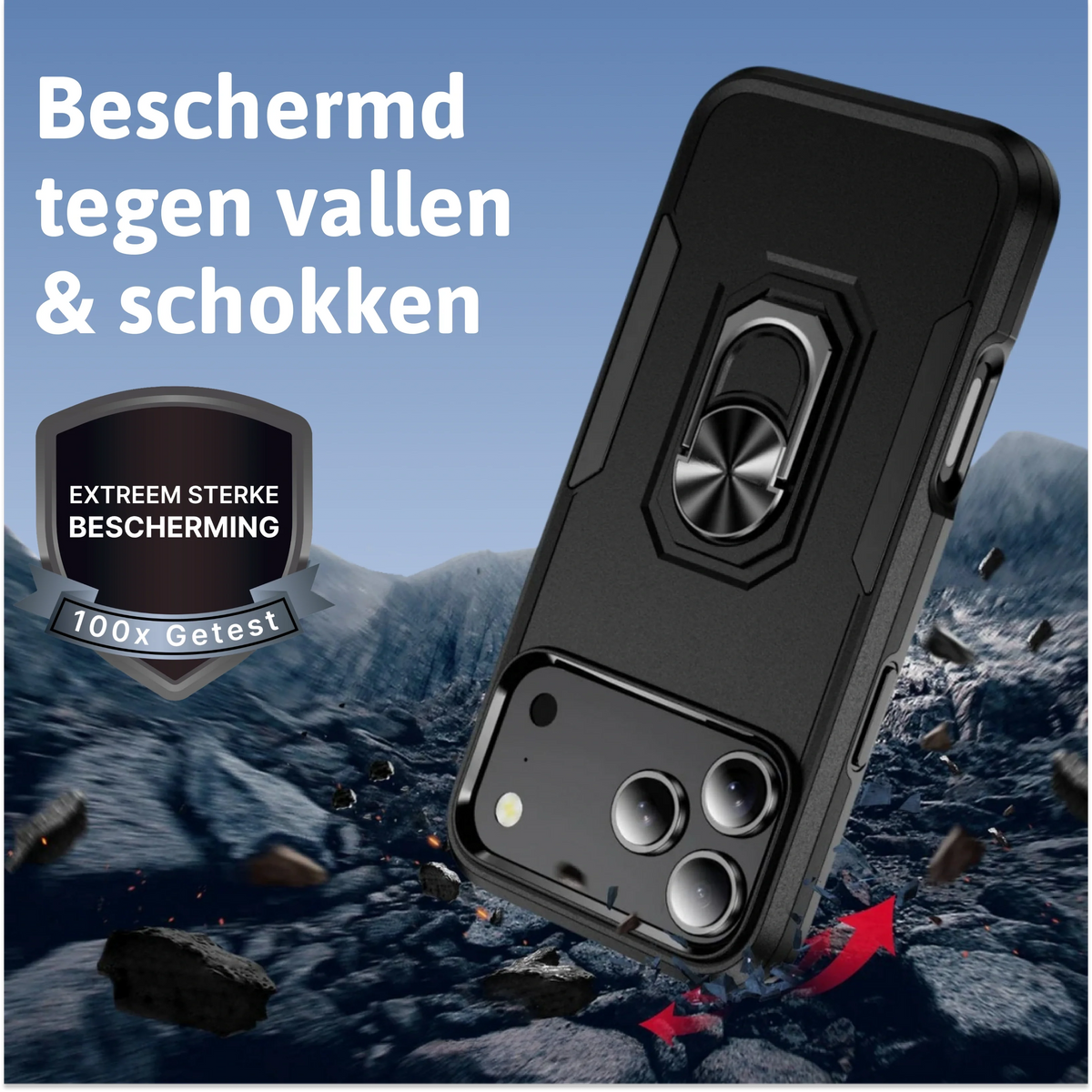 Ultra-robuuste telefoonhoes - iPhone 18 Pro/ 18 Pro Max/ 17/ Air/ Pro/ Pro Max